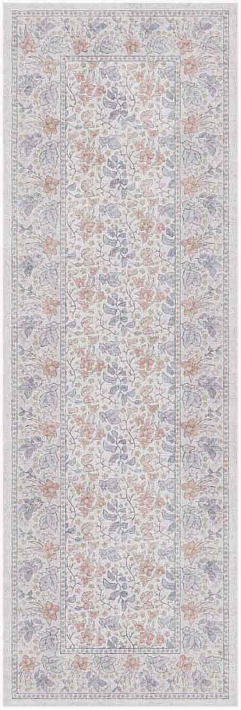Nourison Home Botanical Washables BOT03 Ivory Multicolor Contemporary Machine Woven Rug