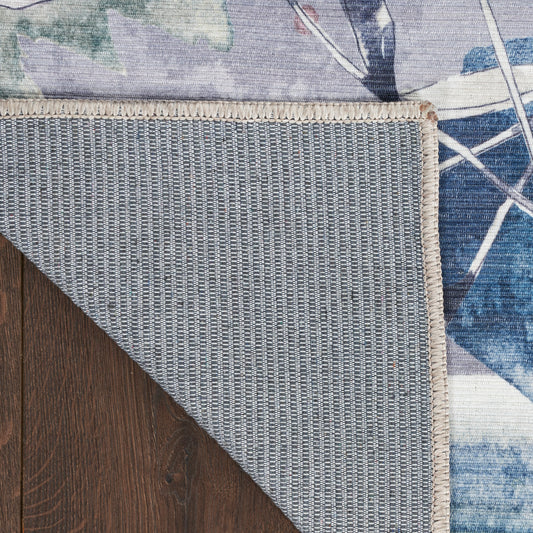 Nourison Home Nourison Washables Grey Blue Traditional