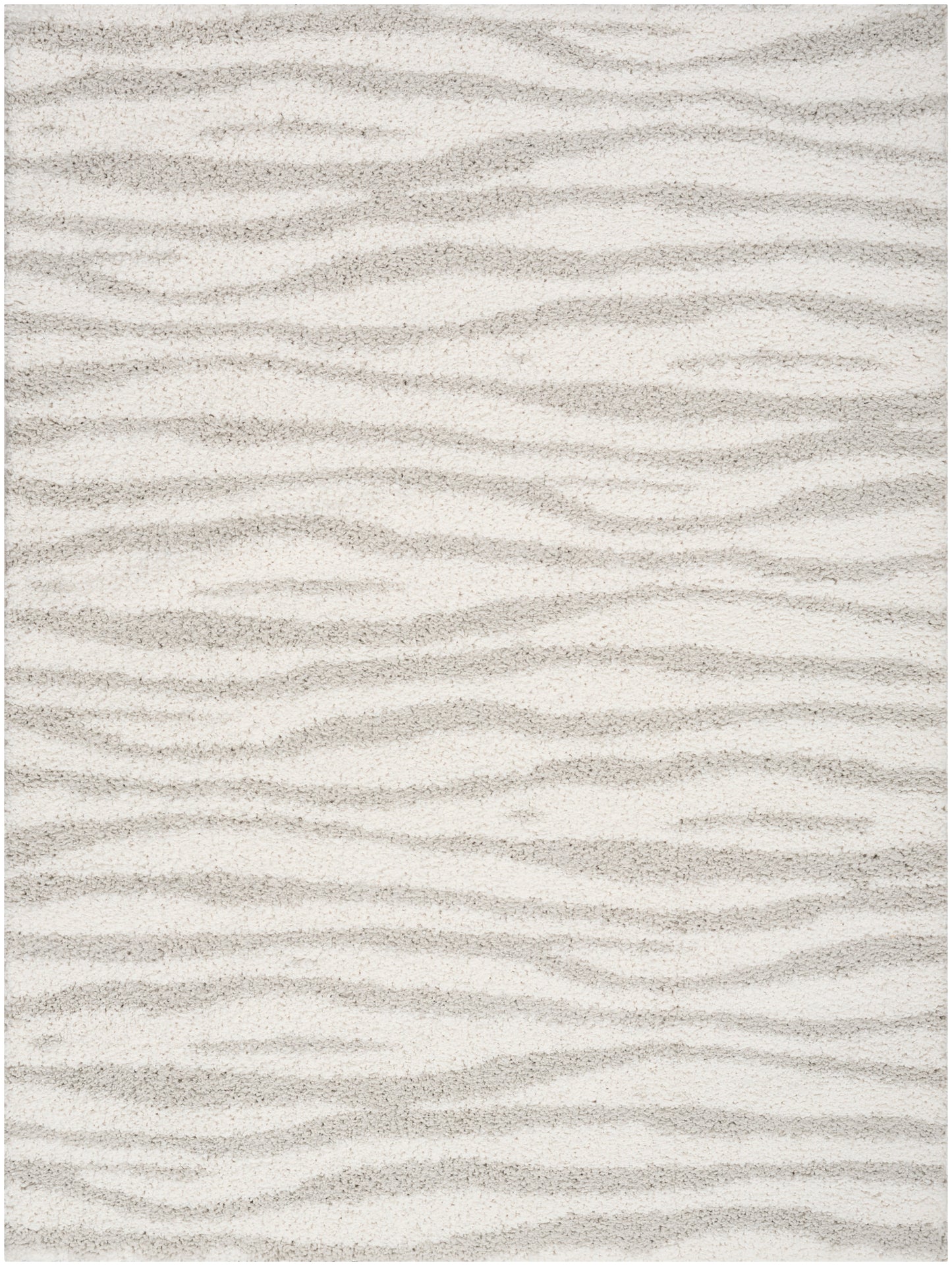 Nourison Home Modern Shag MMD05 Ivory Grey Contemporary Power-loomed Rug