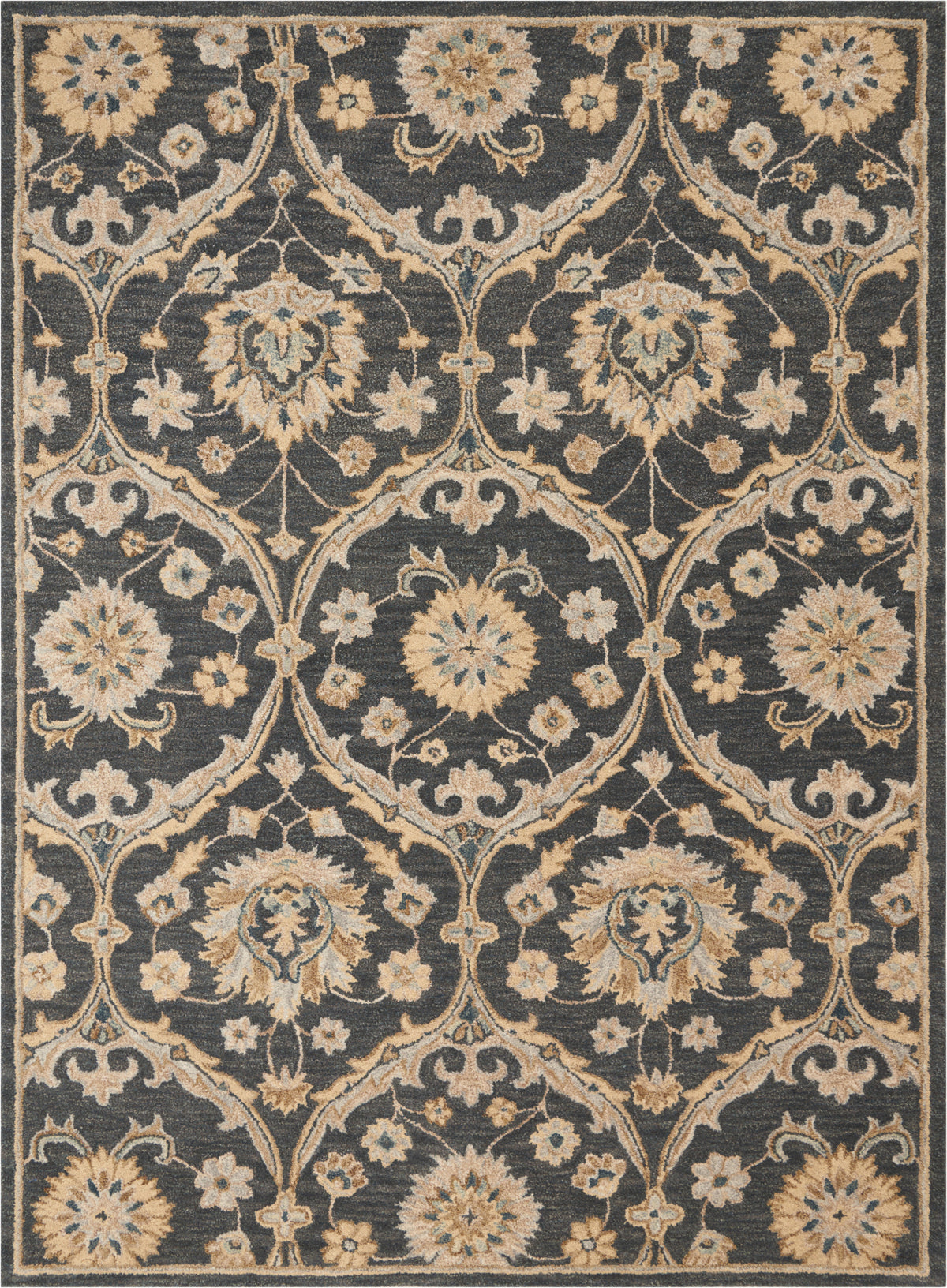 Nourison Home Jazmine JAZ03 Navy Traditional Tufted Rug