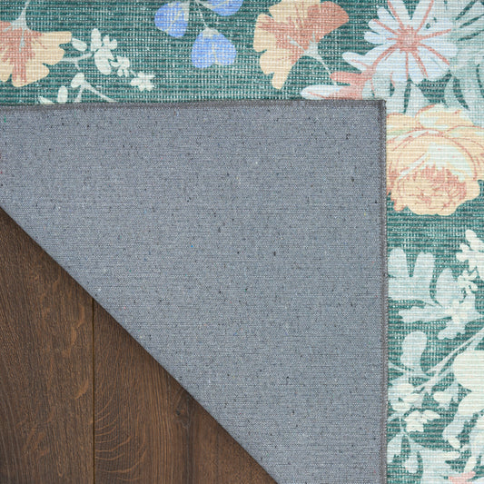 Nourison Home Botanical Washables Green Multicolor Contemporary