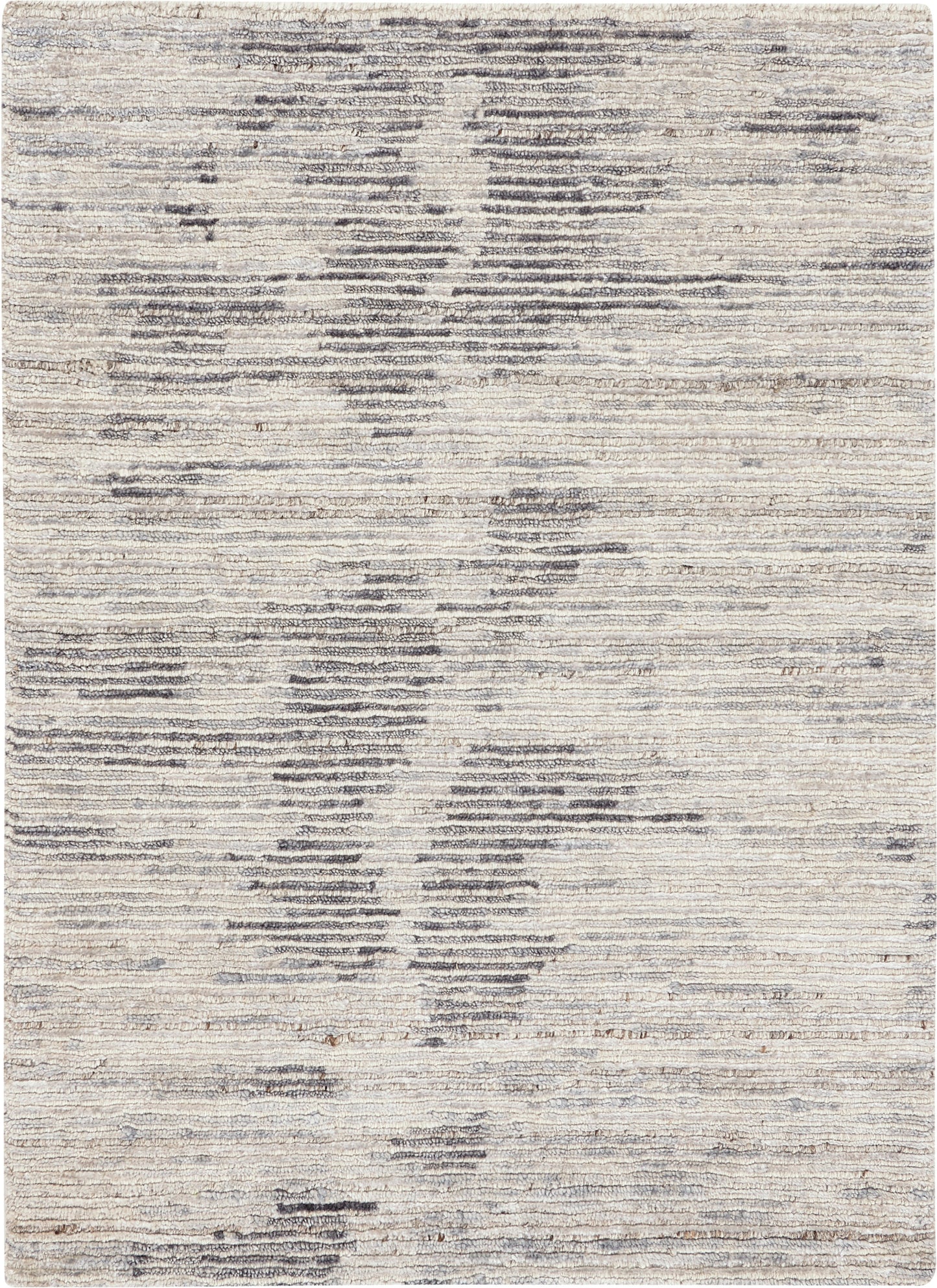 Nourison Home OCEAN OCP03 Cream Charcoal Contemporary Knotted Rugs