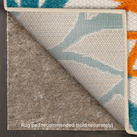 Nourison Home Aloha Turquoise Multicolor Contemporary