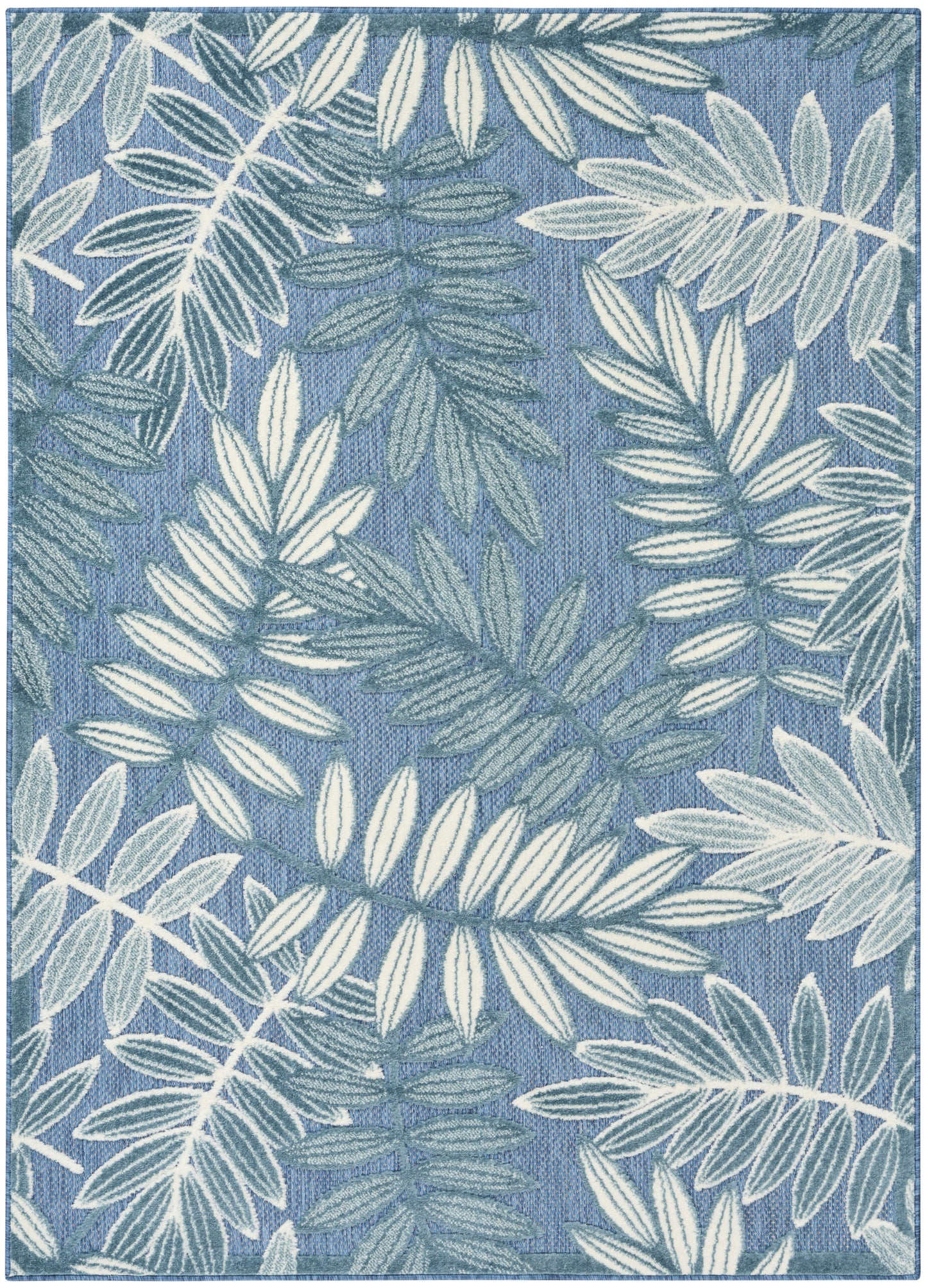 Nourison Home Aloha ALH18 Blue Contemporary Power-loomed Rug