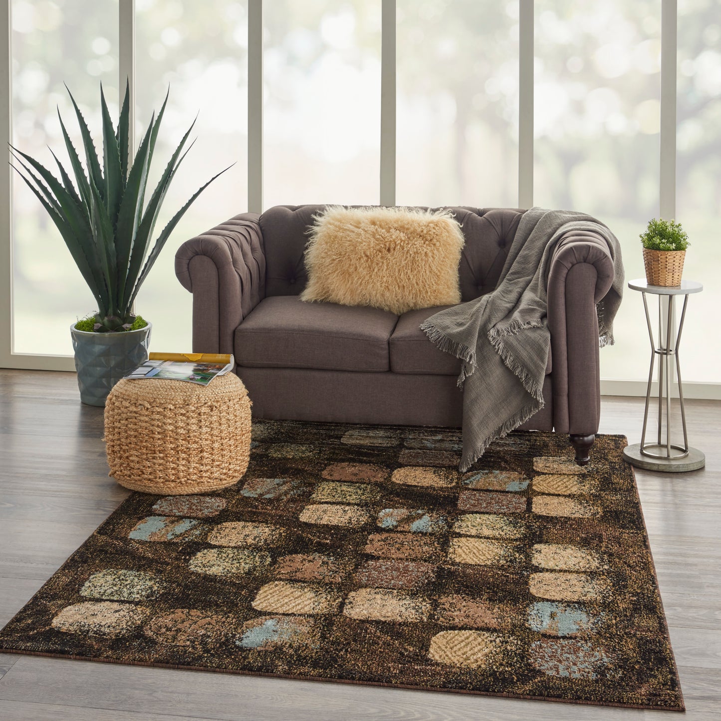 Nourison Home Modesto Charcoal Transitional