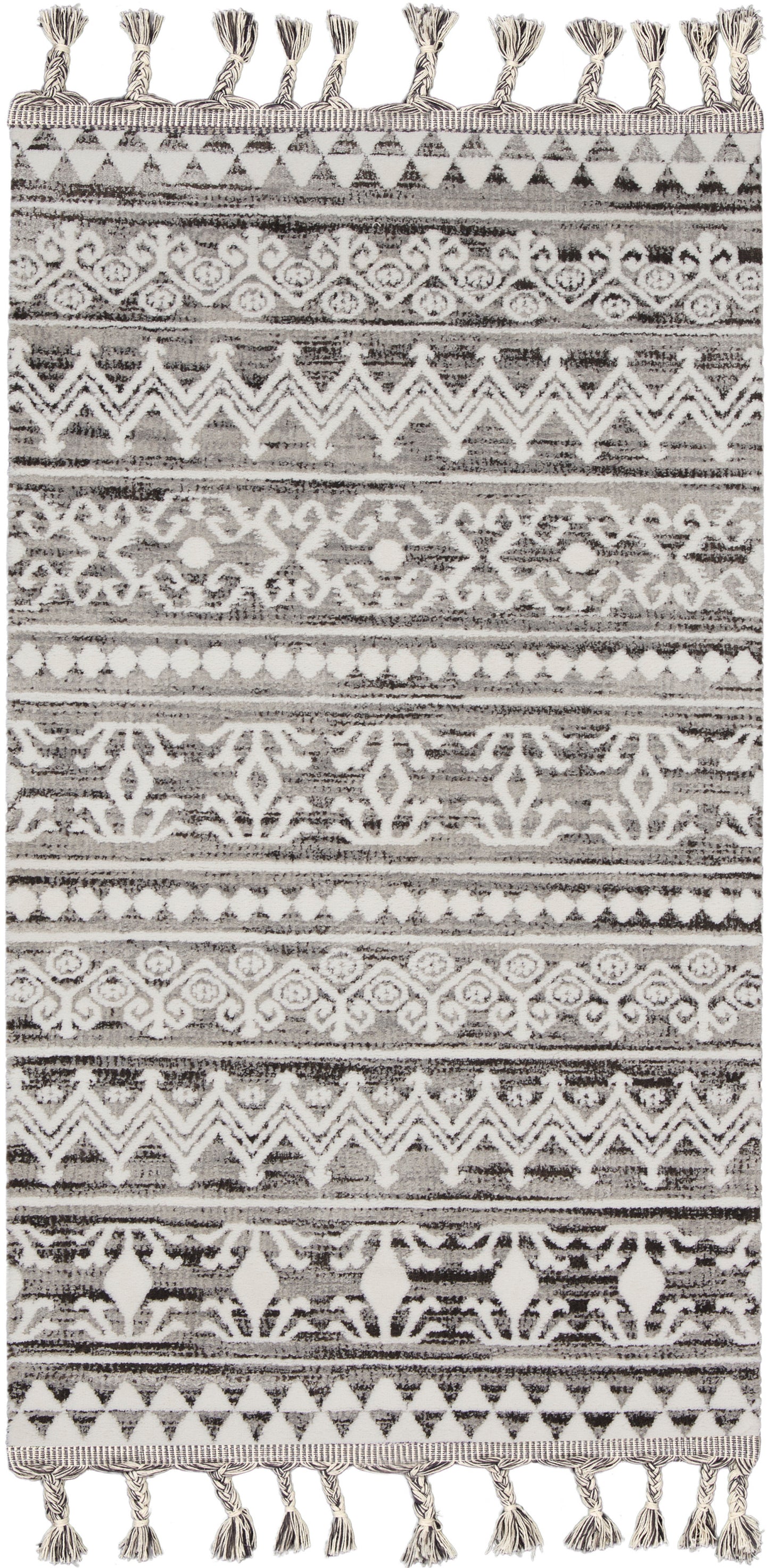 Nourison Home Asilah ASI03 Grey Ivory Contemporary Power-loomed Rug
