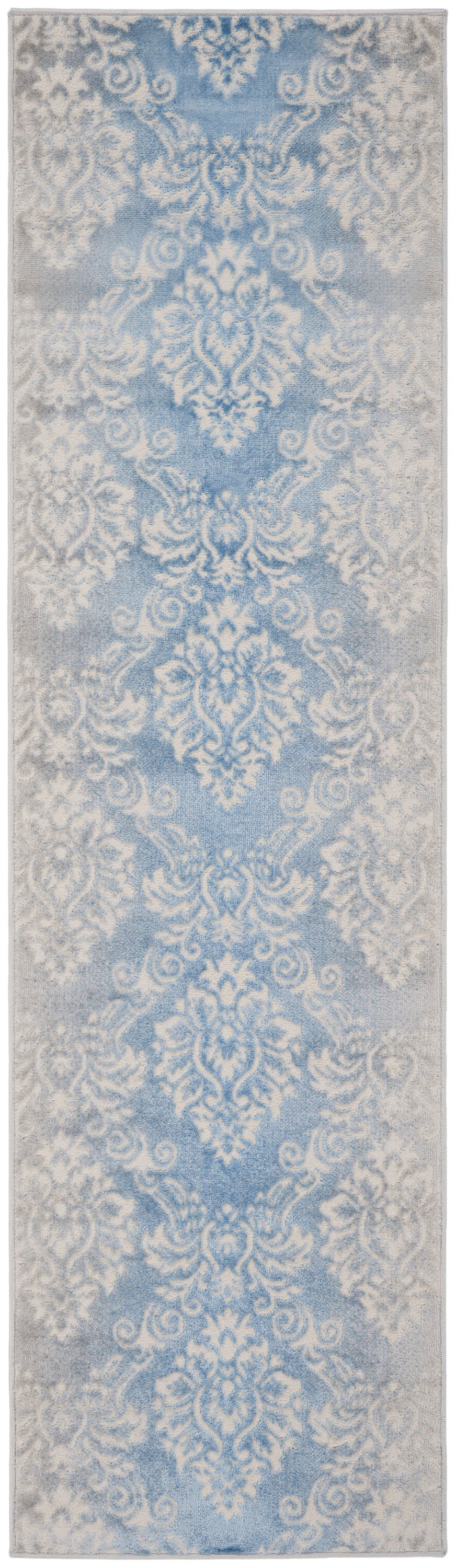 Nourison Home Elation ETN03 Ivory Blue Traditional Power-loomed Rug