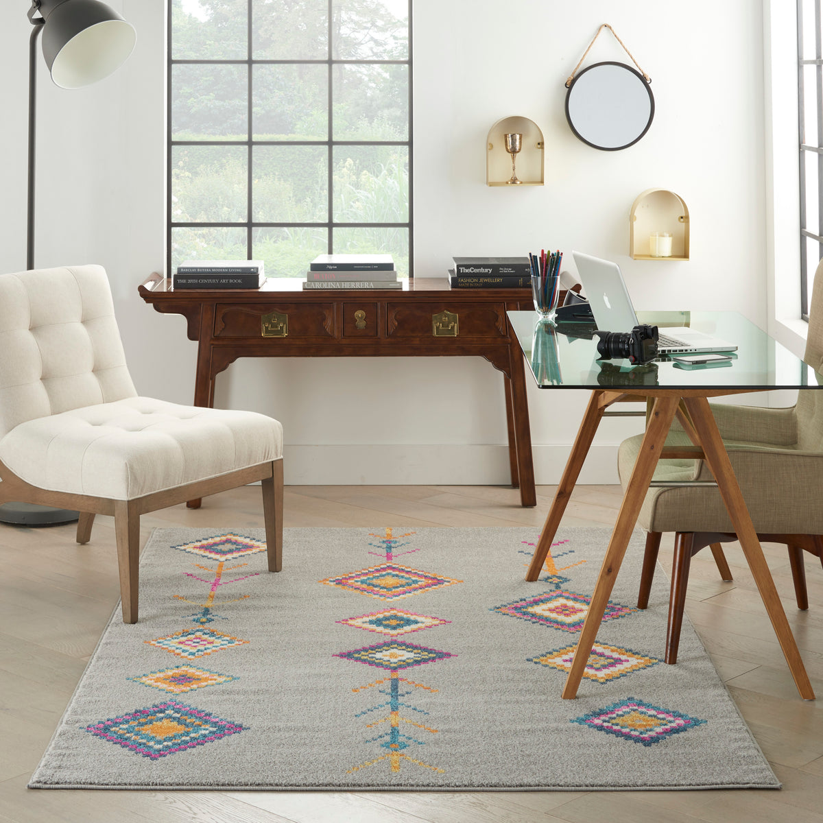 Nourison Home Passion Grey Multicolor Transitional