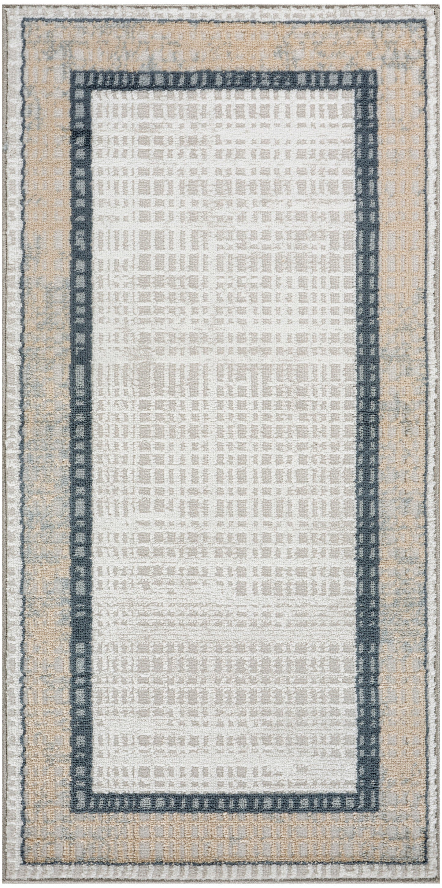 Nourison Home Dekor DEK06 Grey Navy Contemporary Machine Woven Rug