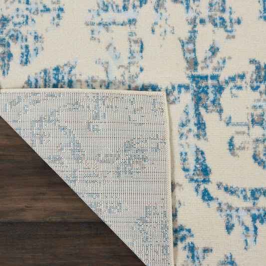 Nourison Home Jubilant Ivory Blue Transitional