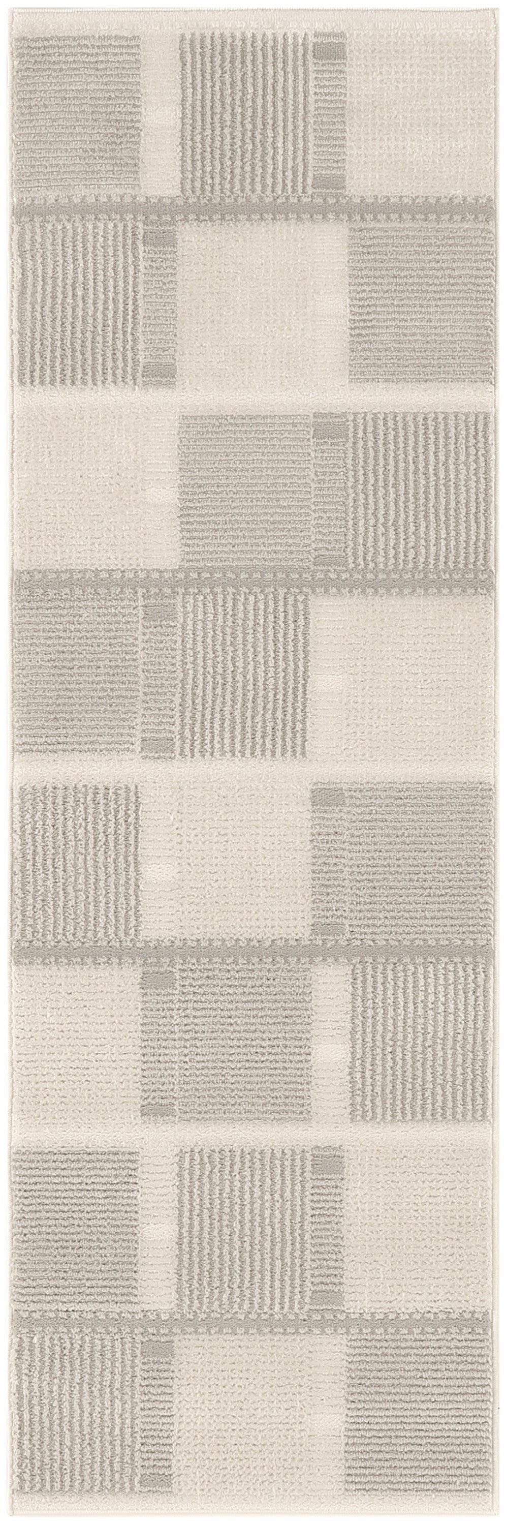 Nourison Home Nordic NRC09 Ivory Grey Contemporary Power-loomed Rug
