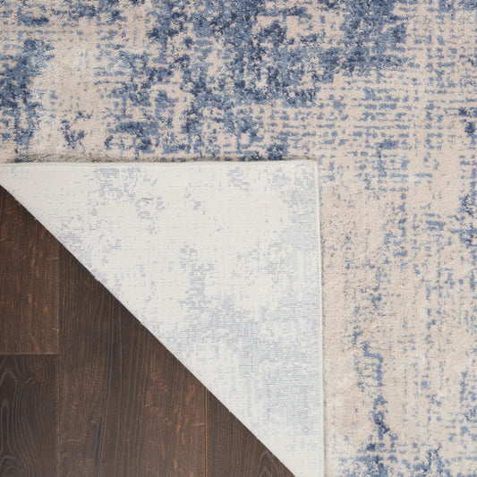 Nourison Home Silky Textures Ivory Blue Contemporary