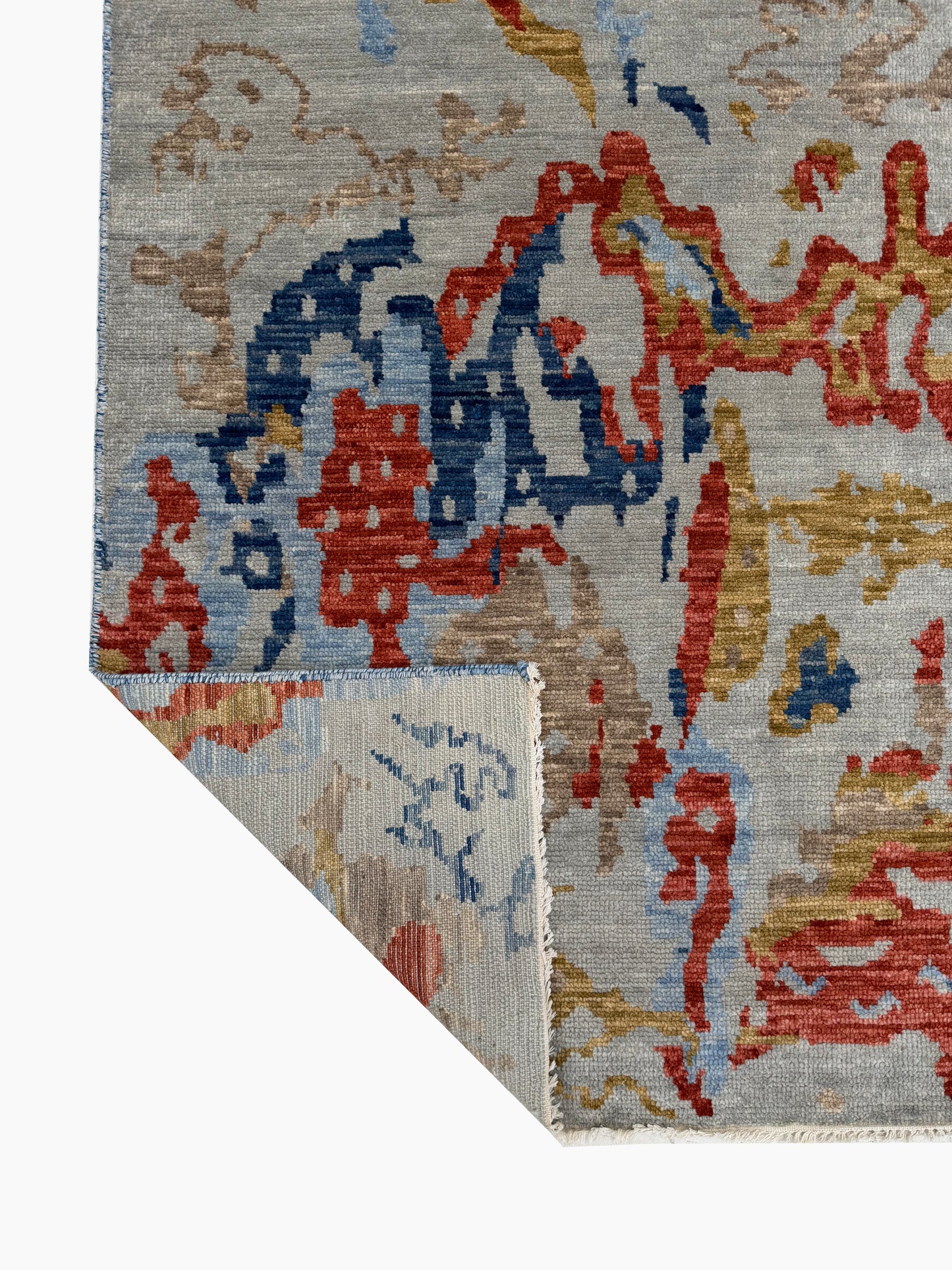 Artisan Samara Silver Multi Transitional Knotted Rug