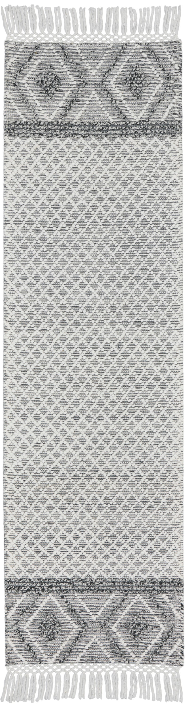 Nicole Curtis Series 3 SR303 Grey Ivory Contemporary Hand Woven Rug