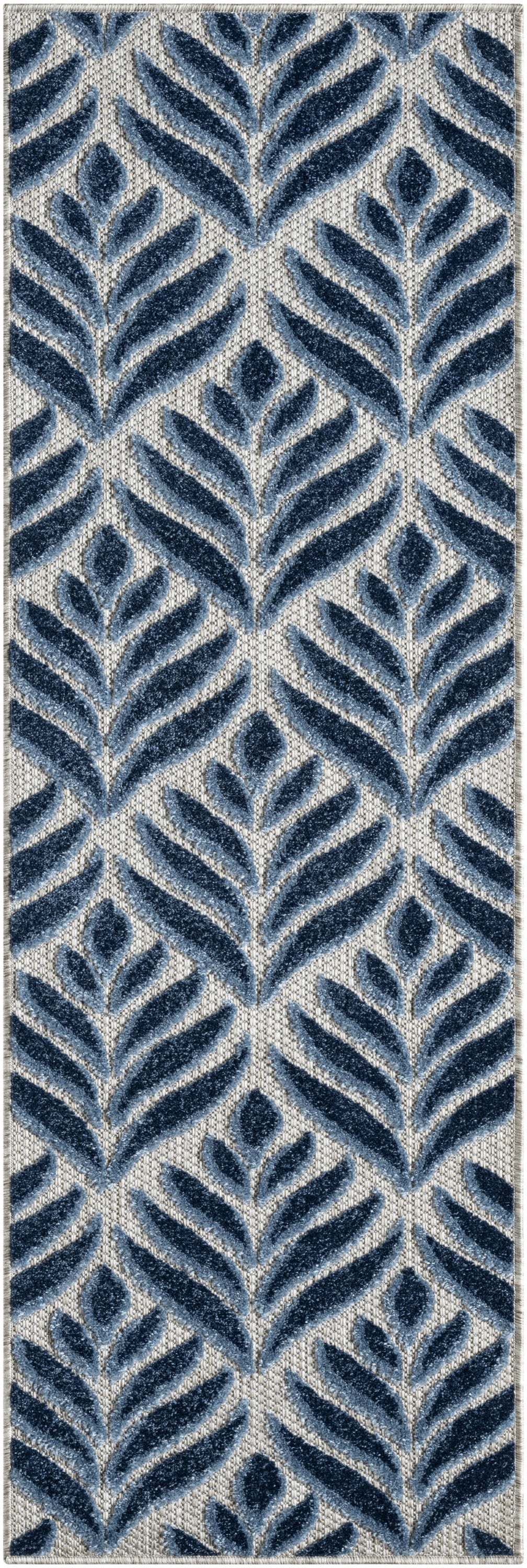 Nourison Home Aloha ALH35 Blue Contemporary Power-loomed Rugs