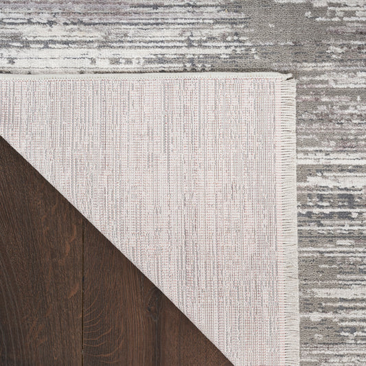 Nourison Home Abstract Hues Grey White Contemporary