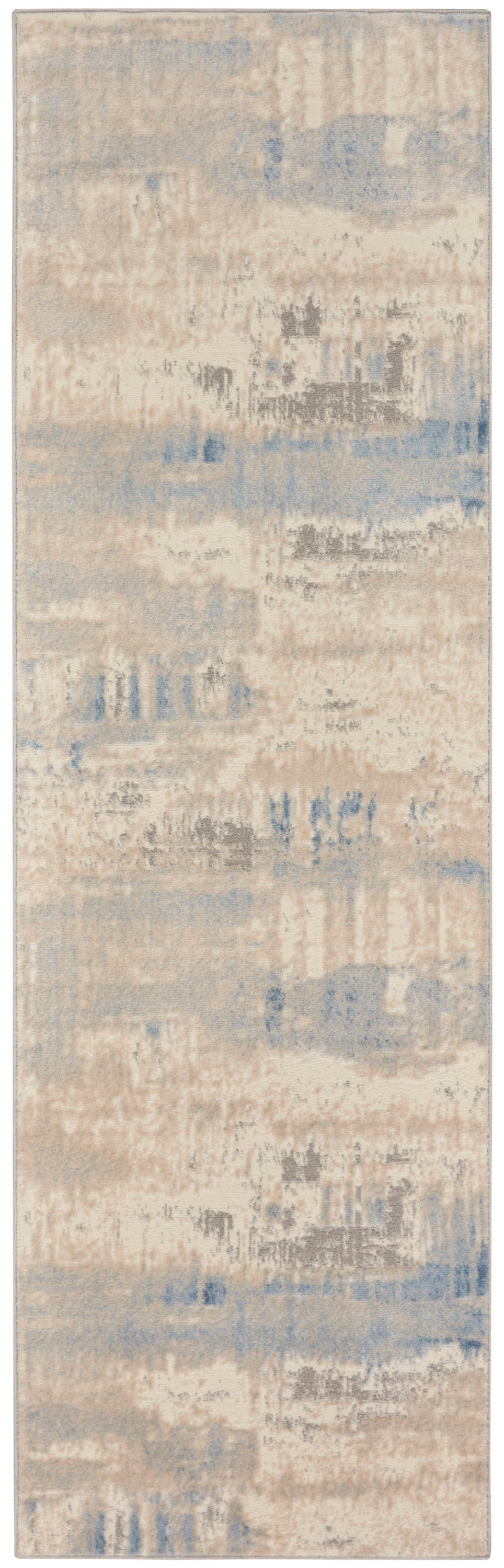 Nourison Home Solace SLA07 Ivory Grey Blue Contemporary Power-loomed Rug
