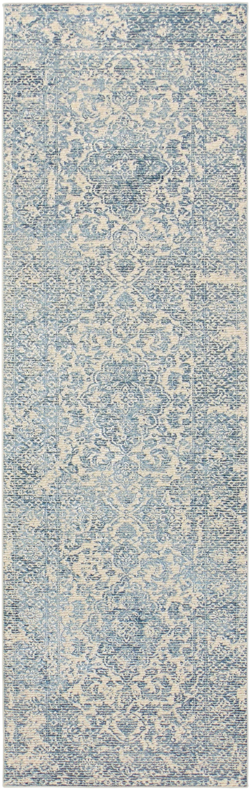 Nourison Home Azalea AZA01 Ivory Blue Traditional Hand Tufted Rug