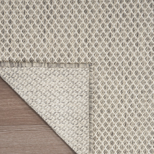 Nourison Home Courtyard Ivory Silver Contemporary