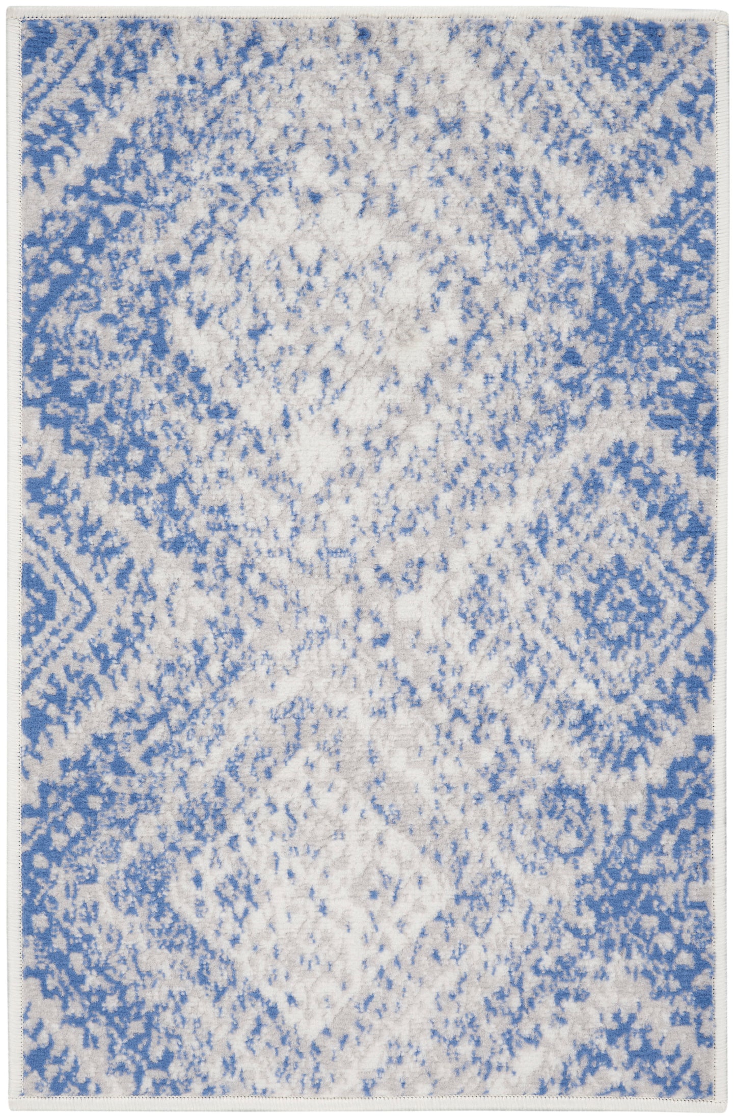 Nourison Home Whimsicle WHS17 Ivory Blue Contemporary Power-loomed Rug
