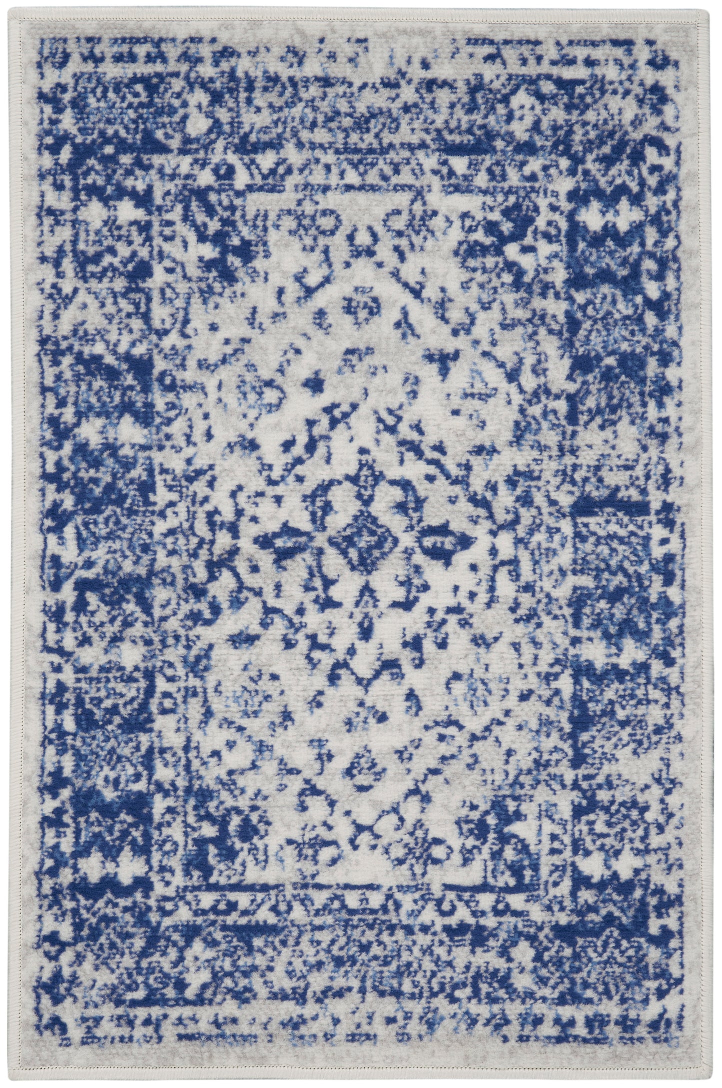 Nourison Home Whimsicle WHS15 Ivory Navy Transitional Power-loomed Rug