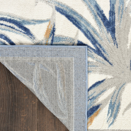 Nourison Home Seaside Ivory Blue Contemporary