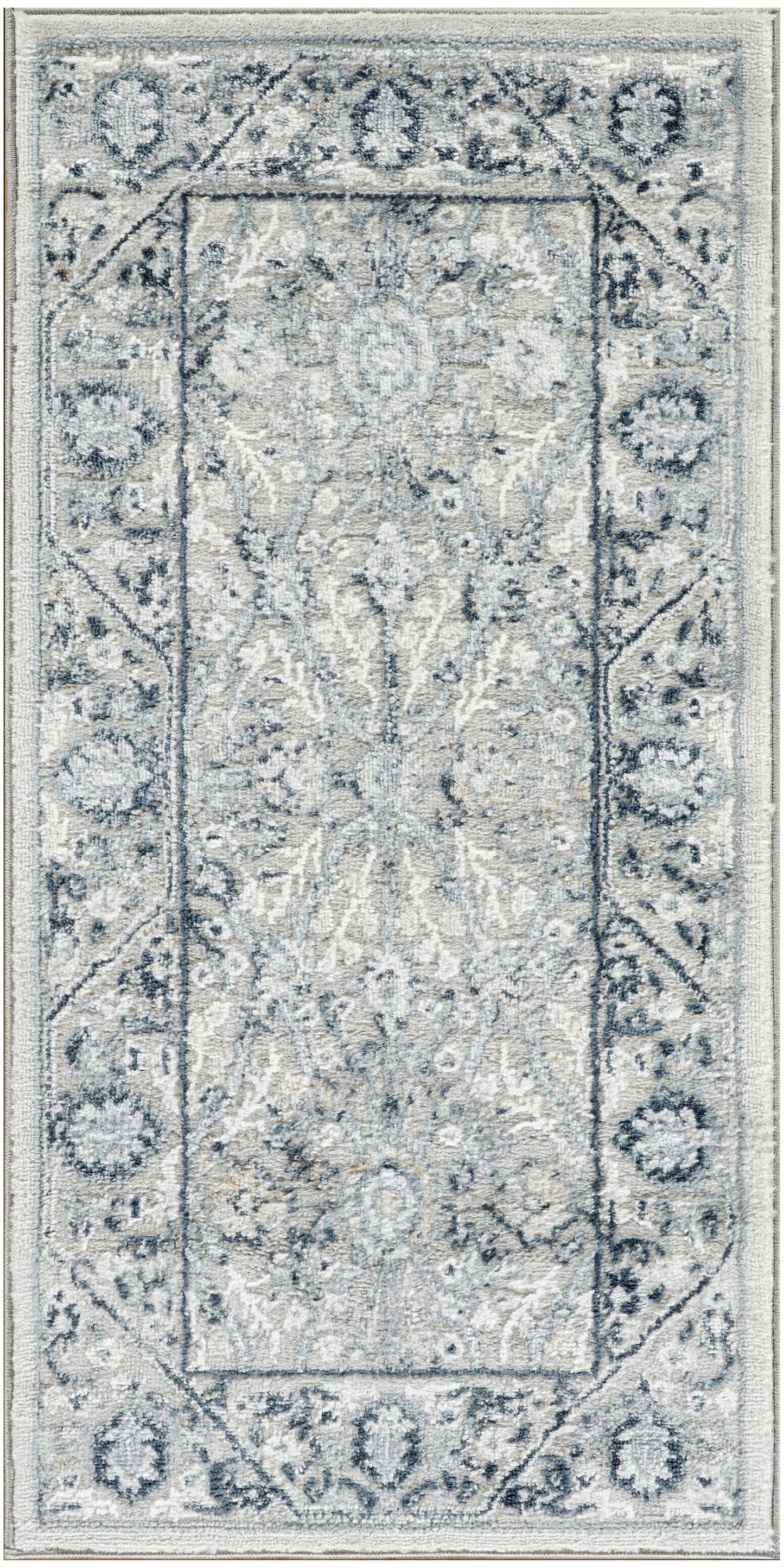 Nourison Home Dekor DEK03 Grey Navy Traditional Machine Woven Rug