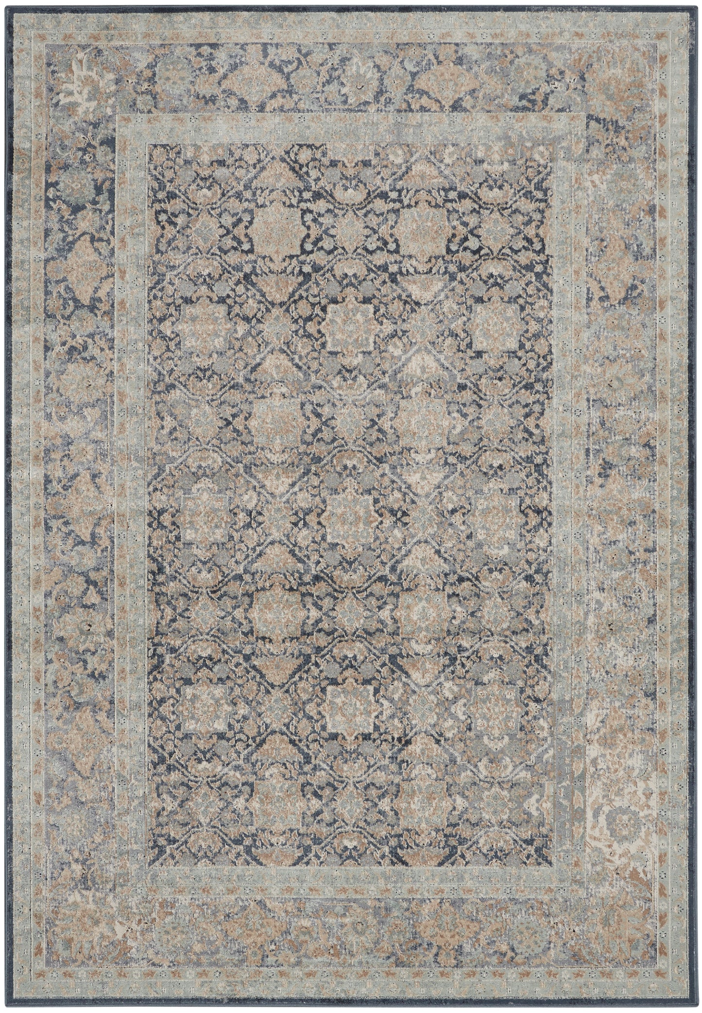 Nourison Home Malta MAI09 Navy Traditional Power-loomed Rug