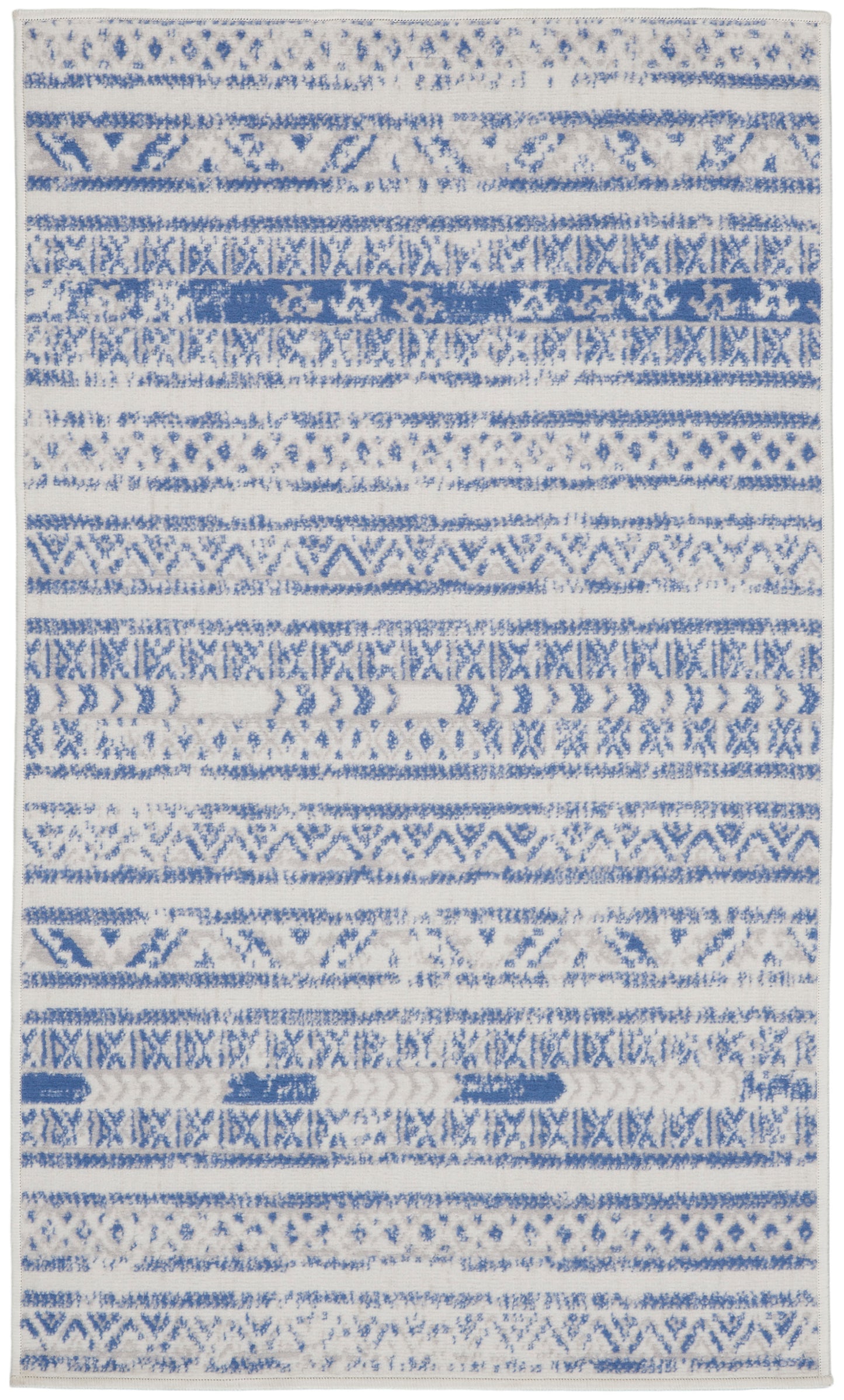 Nourison Home Whimsicle WHS16 Ivory Blue Transitional Power-loomed Rug