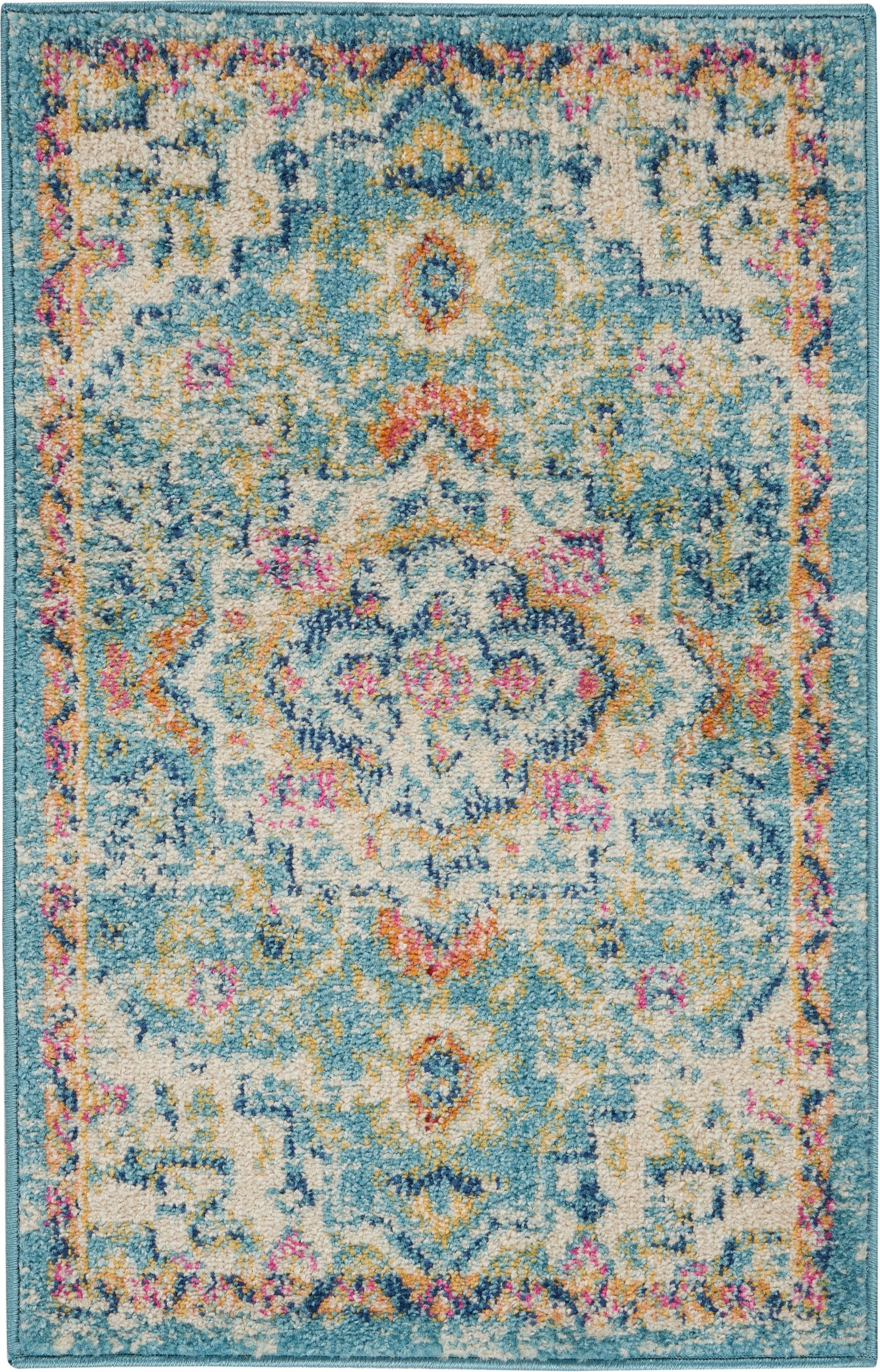 Nourison Home Passion PSN25 Ivory Light Blue Transitional Power-loomed Rugs