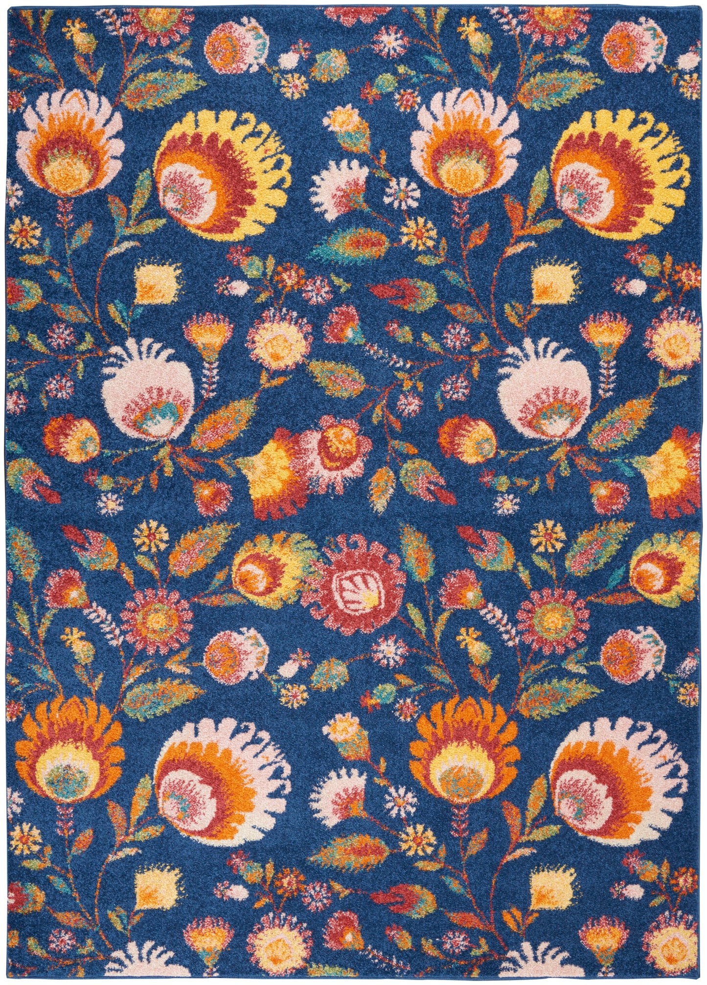 Nourison Home Allur ALR08 Navy Multicolor Contemporary Power-loomed Rug