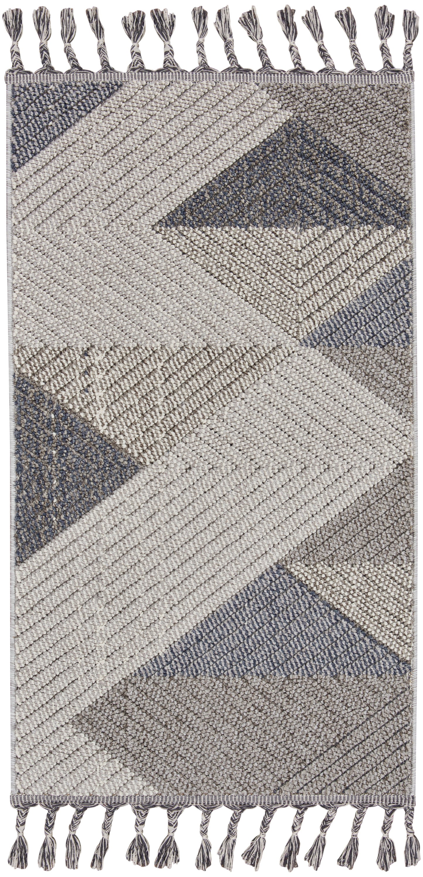 Nourison Home Paxton PAX04 Grey Slate Contemporary Power-loomed Rug