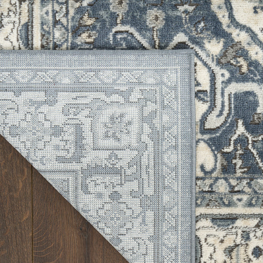 Nourison Home Quarry Navy Ivory Traditional