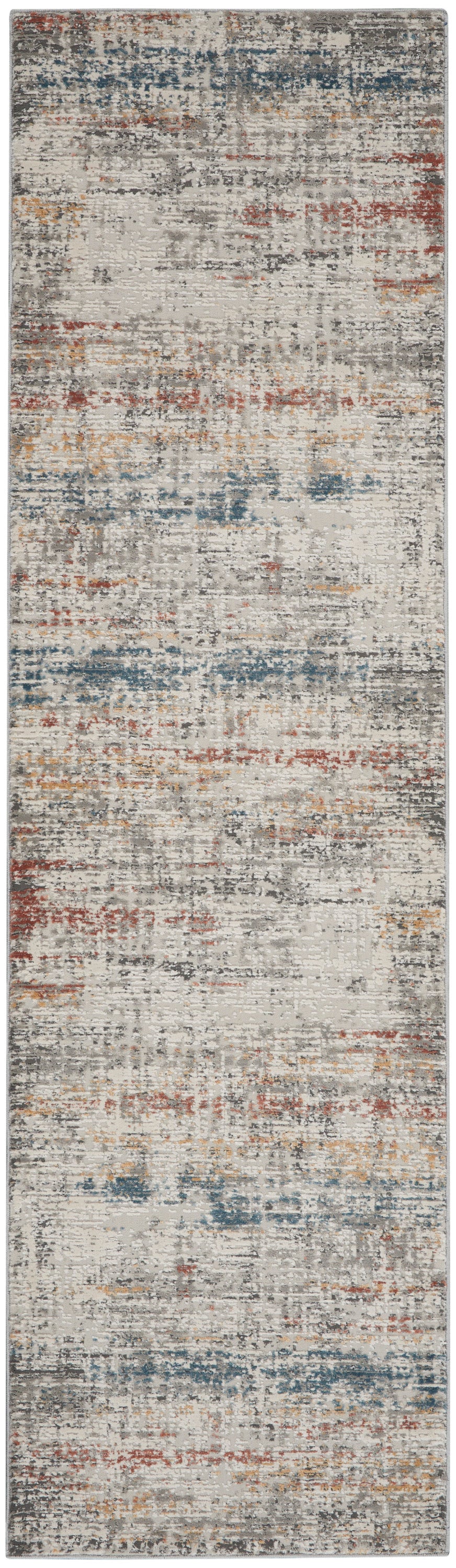Nourison Home Rustic Textures RUS14 Light Grey Multi Contemporary Power-loomed Rugs