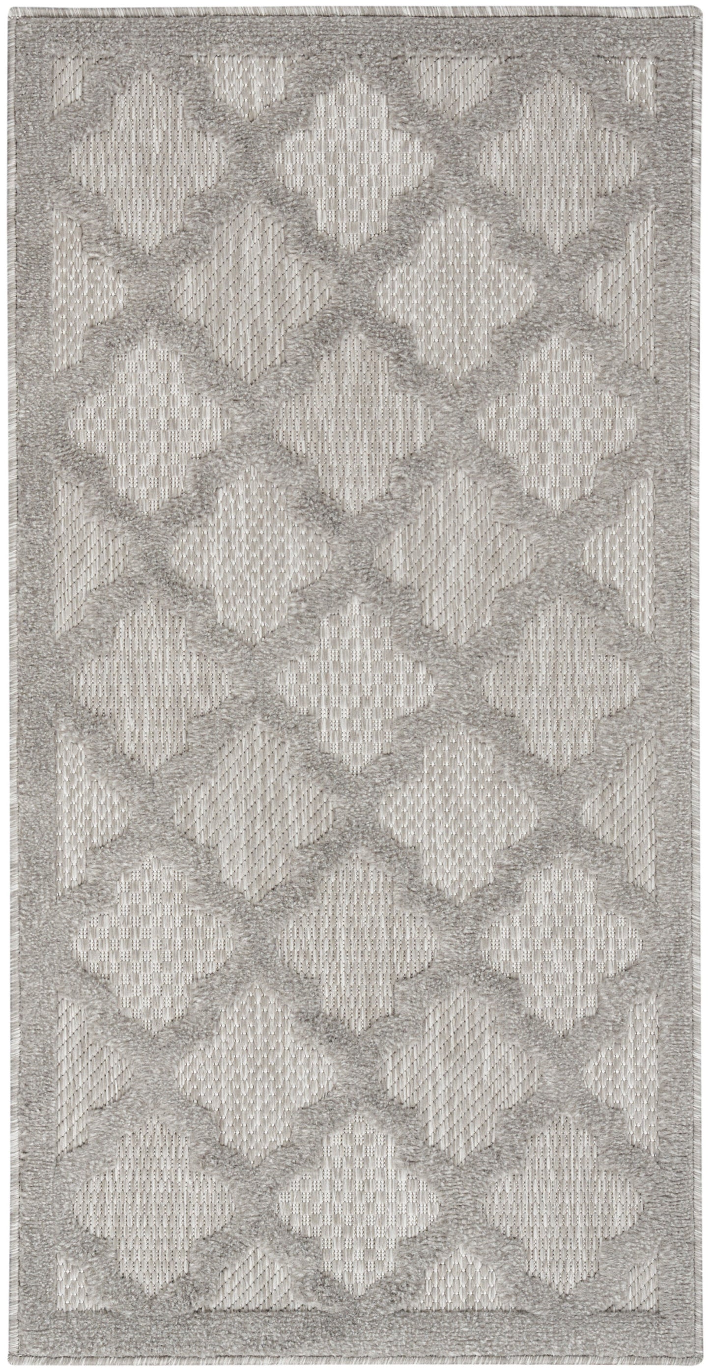 Nourison Home Easy Care NES01 Silver Grey Contemporary Flat Weave Rug