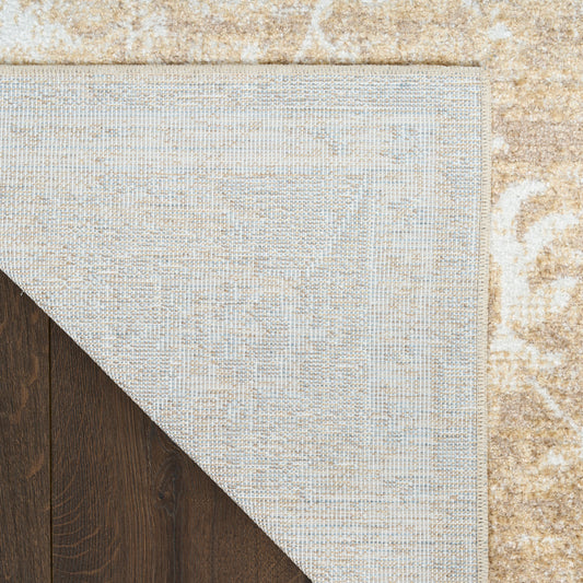 Nourison Home Astra Machine Washable Ivory Gold Traditional