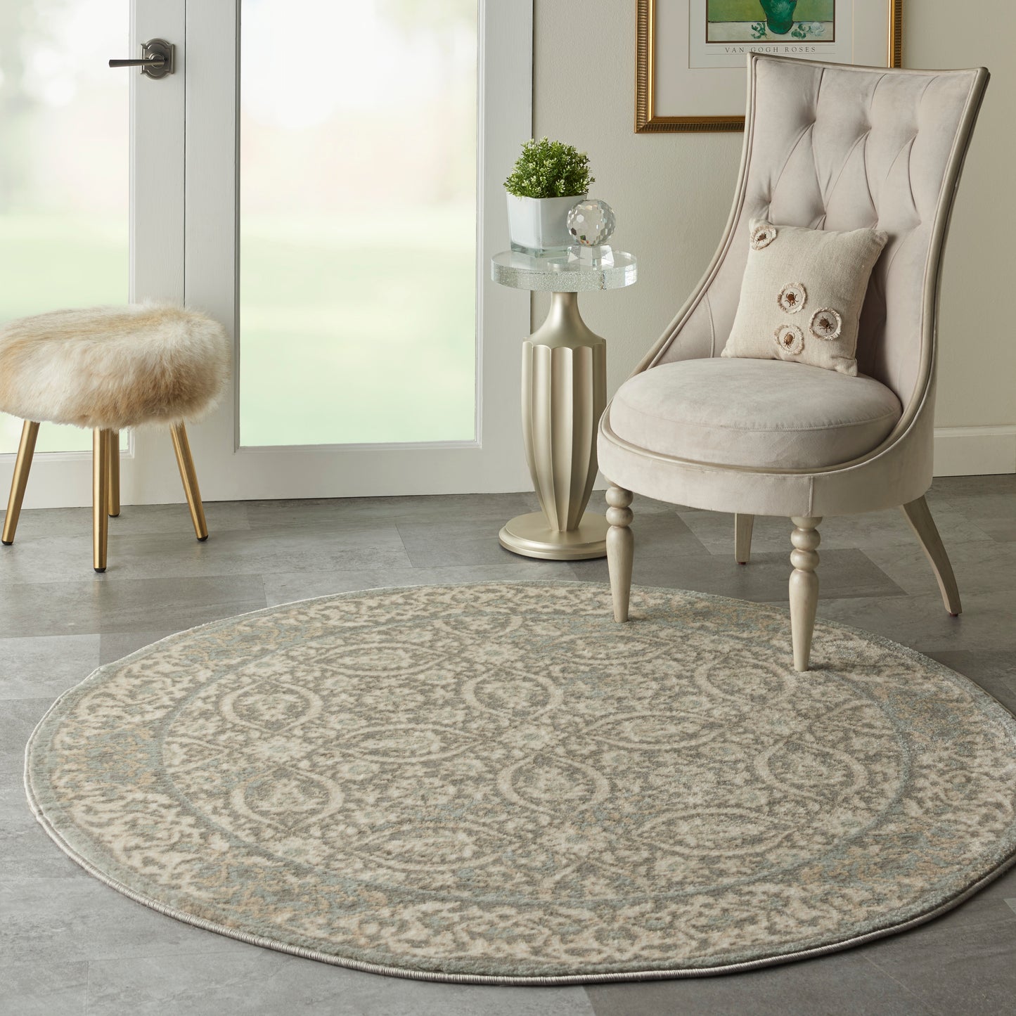 Nourison Home Euphoria Grey Traditional
