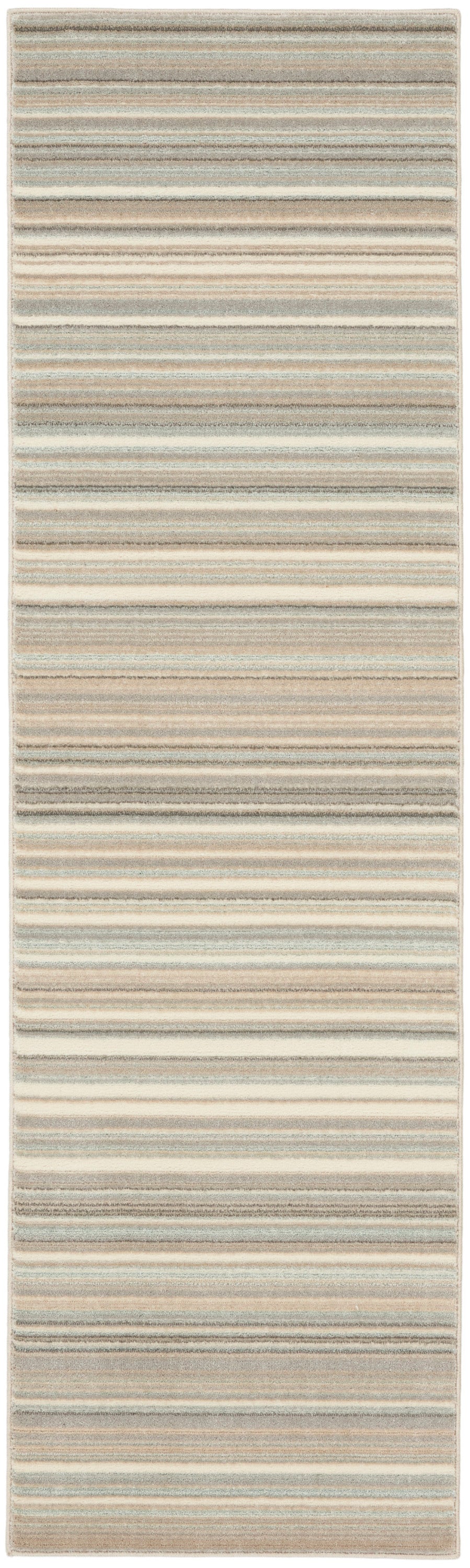 Nourison Home Marmara MRA07 Grey Ivory Teal Contemporary Power-loomed Rug