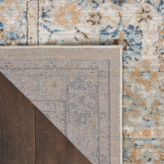 Nourison Home Quarry Grey Light Blue Traditional
