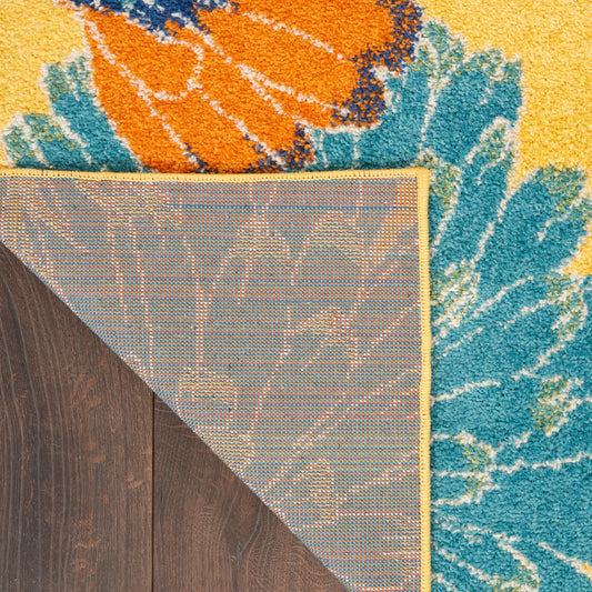 Nourison Home Allur Yellow Multicolor Contemporary