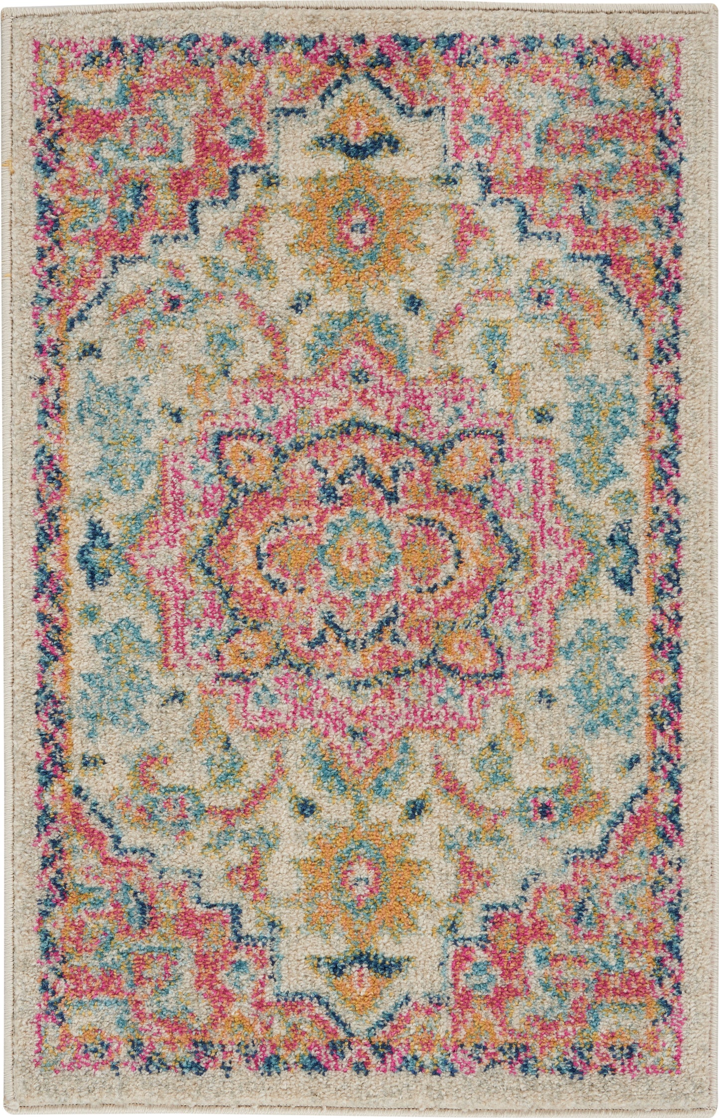 Nourison Home Passion PSN25 Ivory Pink Transitional Power-loomed Rugs