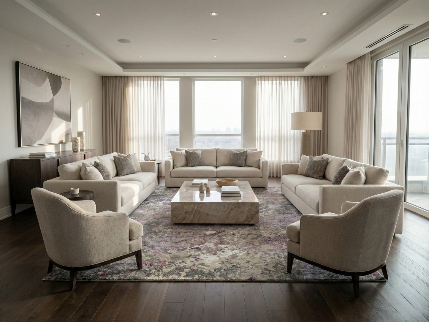 Artisan Mary Silver Lilac Contemporary Knotted Rug