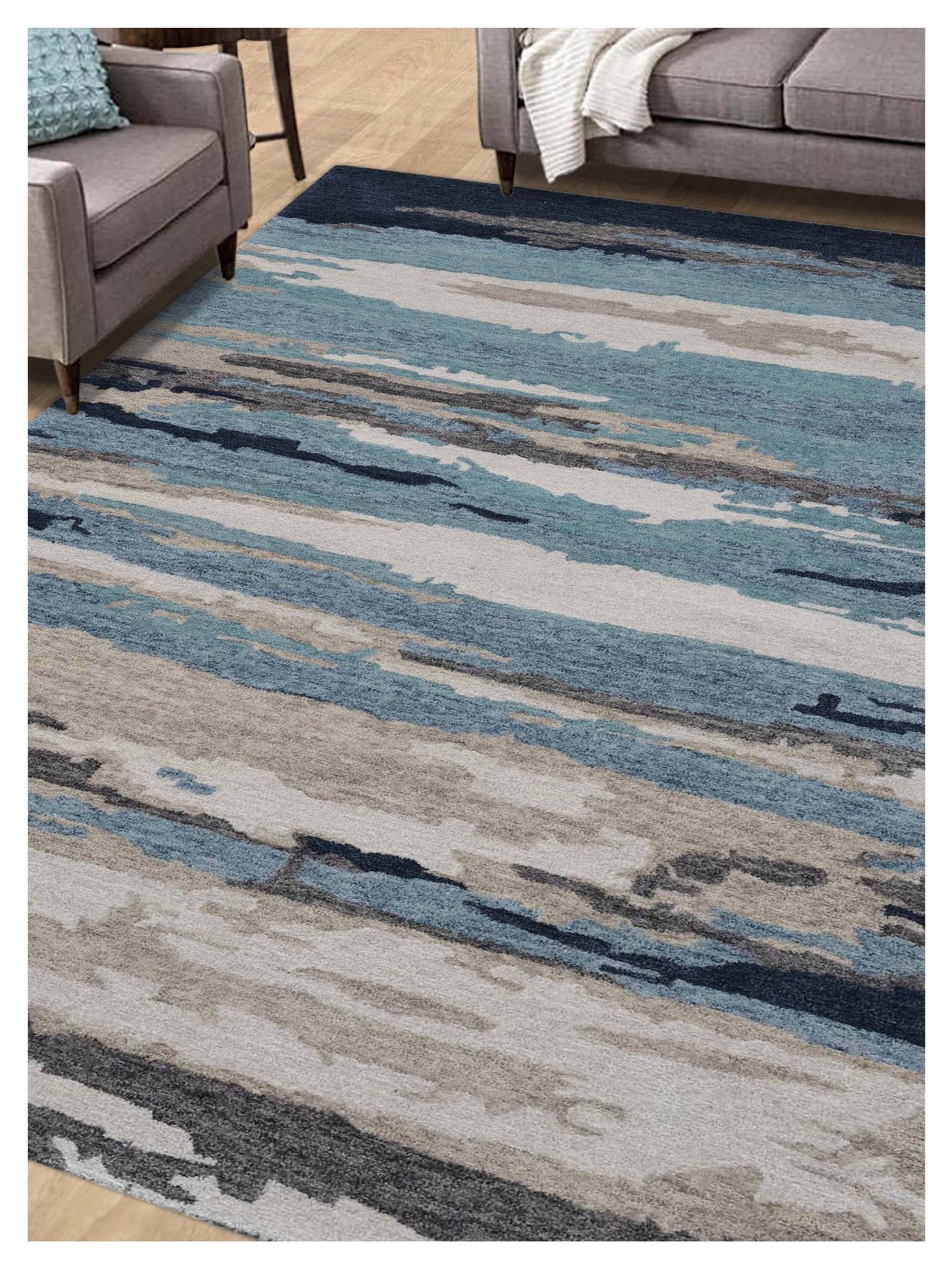 Limited ADELAIDE AD - 104 BLUE Transitional Tufted Rug - Rugs - Limited - Atlanta Designer Rugs