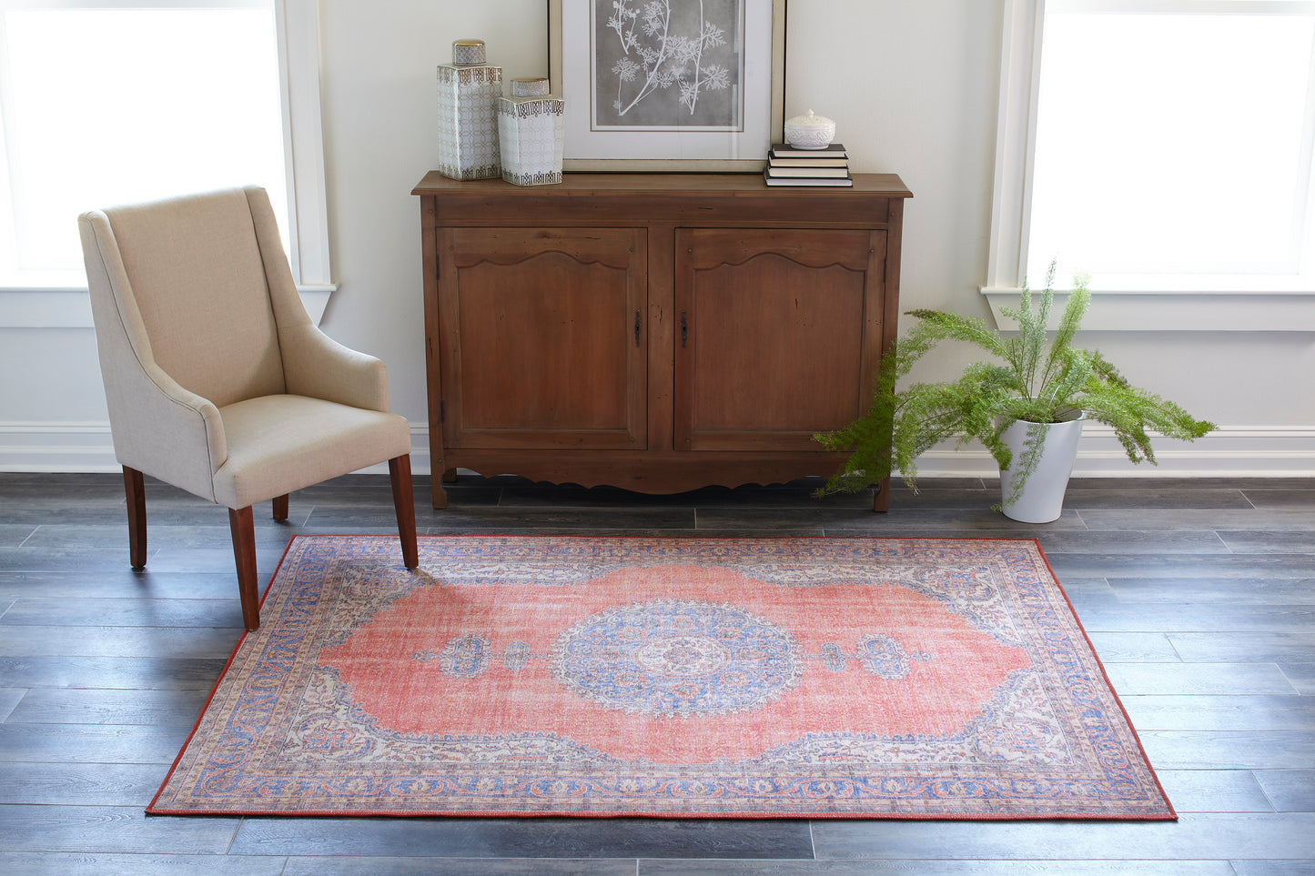 Momeni Afshar Red Traditional