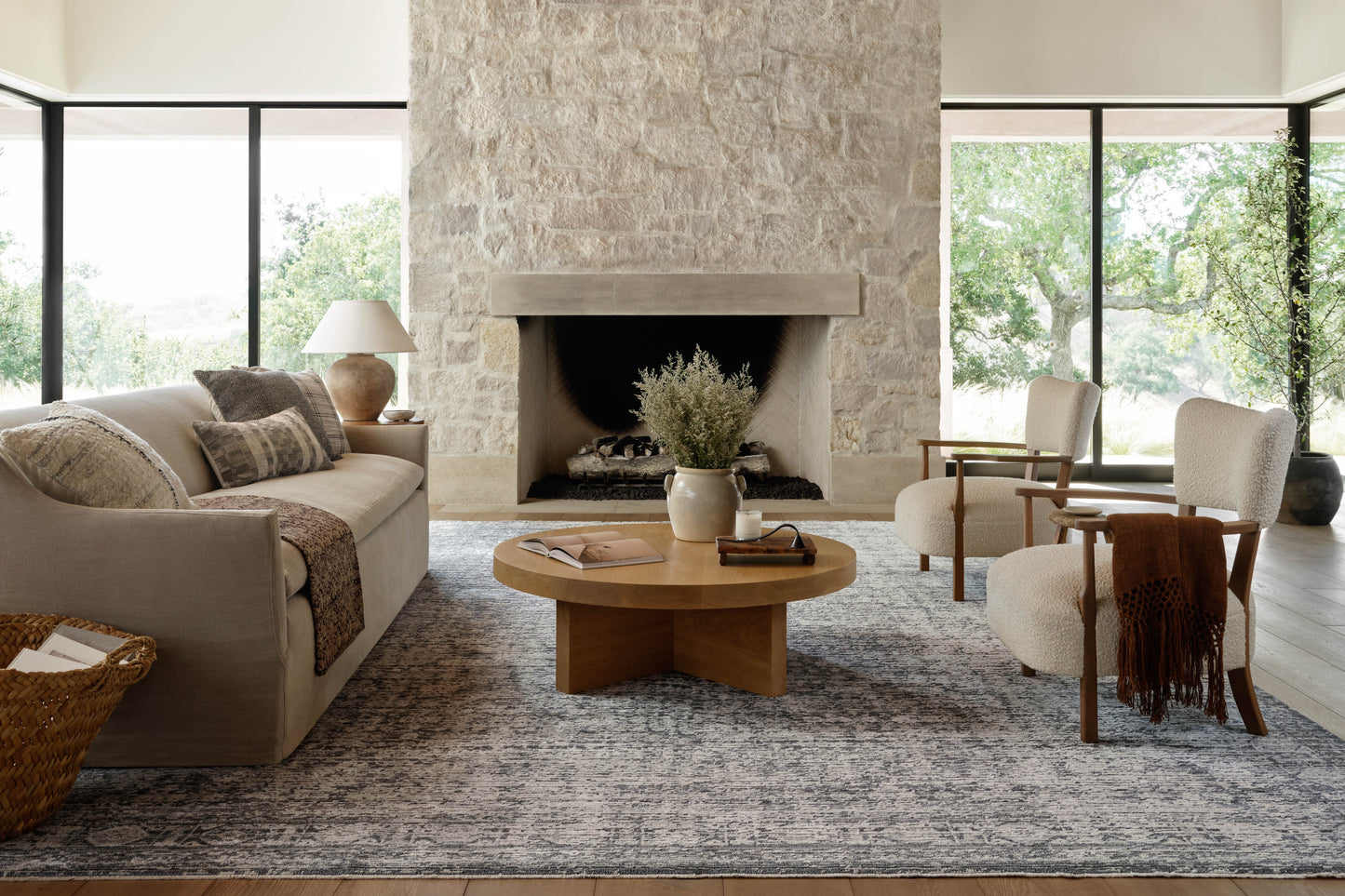 Amber Lewis x Loloi Alie Charcoal Dove Traditional