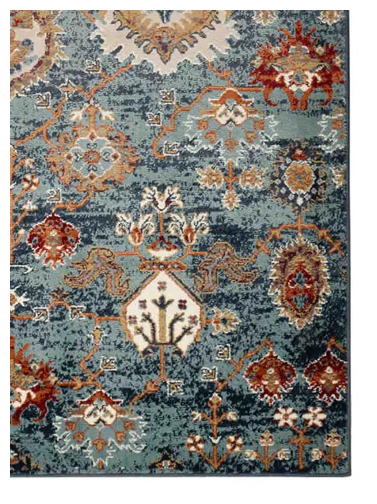 Limited Lizzo LA-860 Teal Blue  Traditional Machinemade Rug