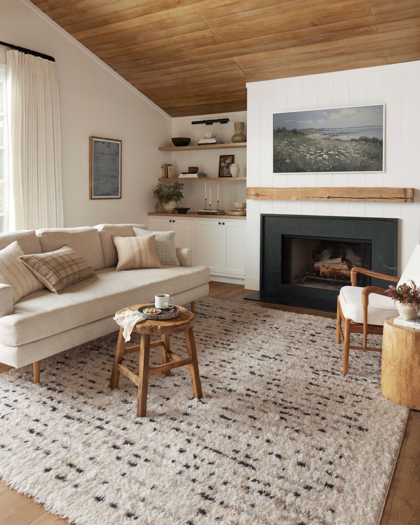 Angela Rose x Loloi Amira Ivory Multi Shag