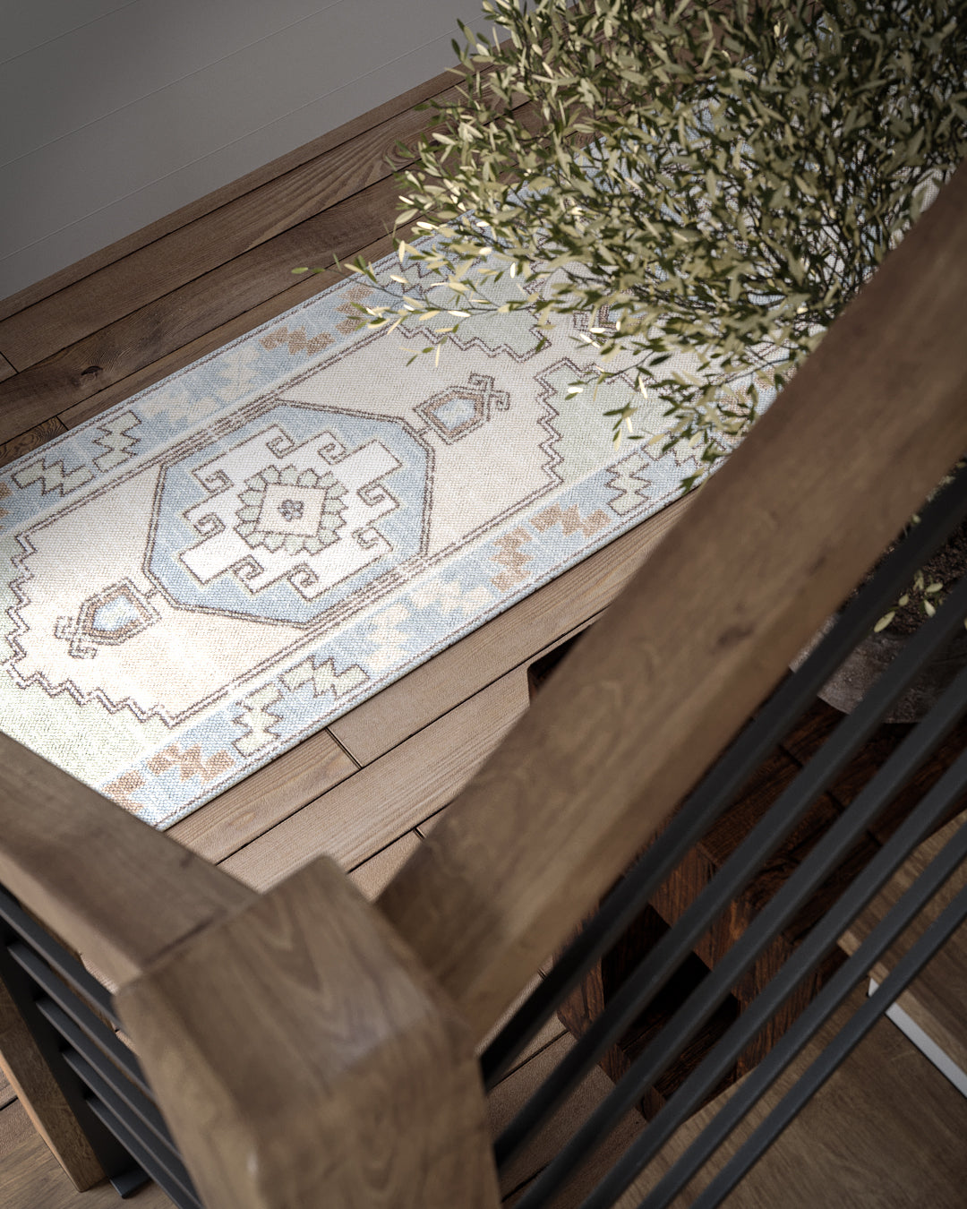 Momeni Anatolia Light Blue Traditional
