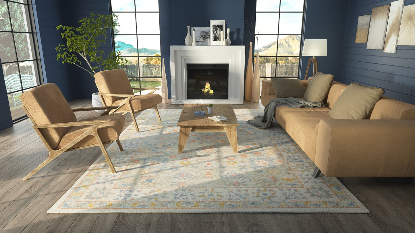 Momeni Anatolia Light Blue Traditional