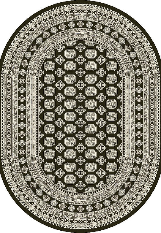 Dynamic Rugs Ancient Garden 57102 Charcoal Silver Traditional Machine-Made Rug